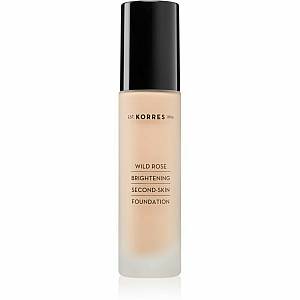 Korres Wild Rose Brightening Foundation SPF15 Άγριο Τριαντάφυλλο WRF2 για Λάμψη & Φυσική Κάλυψη, 30ml