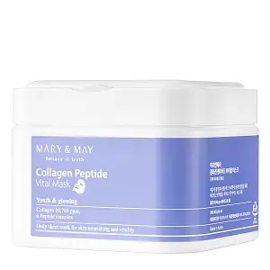Mary&May - Collagen Peptide Vital Mask - Μάσκα Προσώπου για Αντιγήρανση 30τμχ