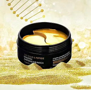 FarmStay 24K Gold And Peptide Solution Ampoule Eye Patch - Επιθέματα υδρογέλης ματιών με χρυσό 24 καρατίων και πεπτίδια - 60 pcs