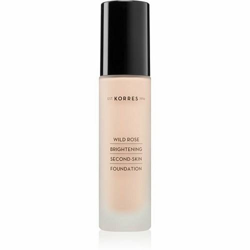 Korres Wild Rose Brightening Foundation SPF15 Άγριο Τριαντάφυλλο WRF1 για Λάμψη & Φυσική Κάλυψη, 30ml
