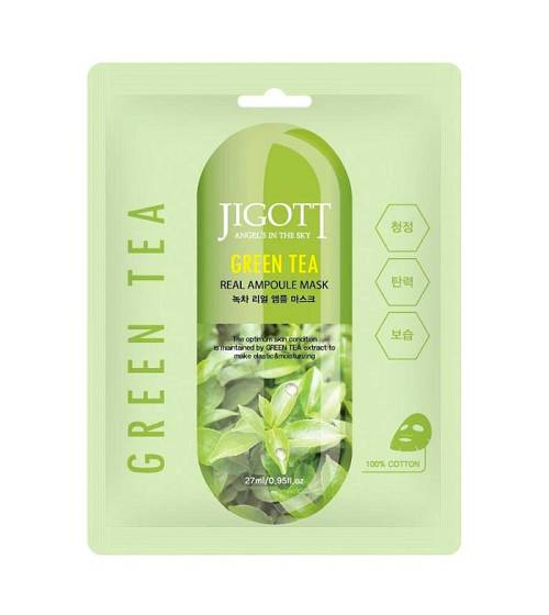 Jigott Green Tea Real Ampoule Sheet Mask - 27ml