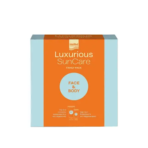 Intermed Luxurious SunCare Face & Body Family Pack με High Protection Face Cream SPF50, 75ml & Sun Protection Body Cream SPF50, 200ml, 1σετ