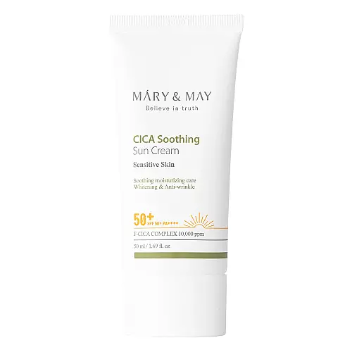 Mary&May - Cica Soothing Sun Cream SPF50+/PA++++ - Soothing and Moisturizing Sunscreen - 50ml