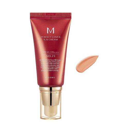 Missha M Perfect Cover PA+++ BB 23 Natural Beige Ενυδατική Κρέμα Προσώπου Ημέρας με SPF42 - 20 ml
