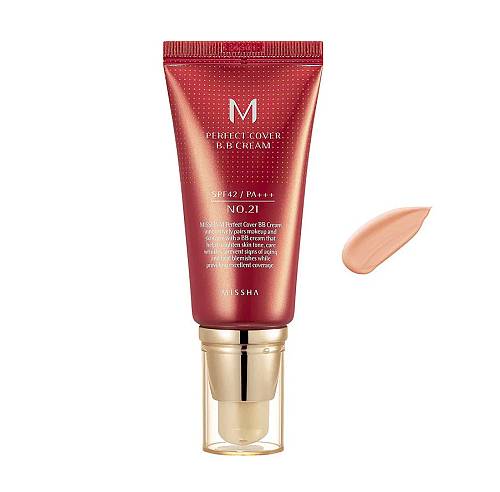 Missha Perfect Cover BB PA+++ No.21 Light Beige Ενυδατική Κρέμα Προσώπου Ημέρας με SPF42 - 20ml