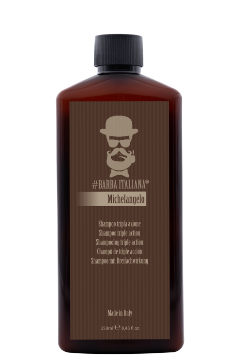 Barba Italiana – Michelangelo – Shampoo Triple Action 250ml (Σαμπουάν τριπλής δράσης)