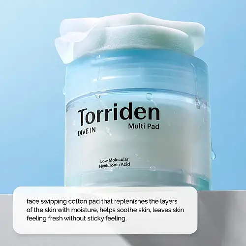 Torriden Dive-in Low Molecule Hyaluronic Acid Multi Pad - 80 pcs