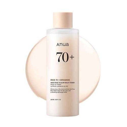 Anua Rice 70 Glow Milky Toner – Ενυδατική τονωτική λοσιόν με ρύζι - 250 ml