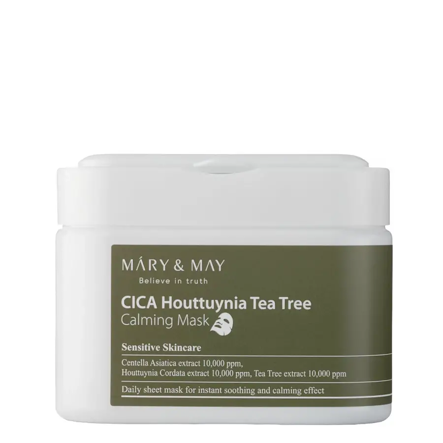 Mary & May Cica Houttuynia Tea Tree Calming Mask - Πακέτο με 30 τεμάχια μάσκες προσώπου