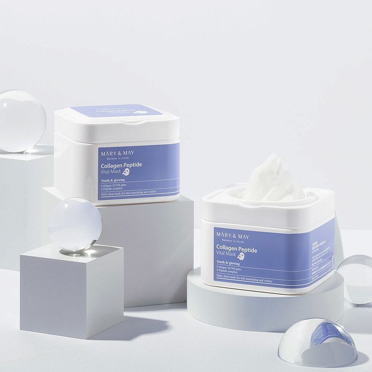 Mary&May - Collagen Peptide Vital Mask - Μάσκα Προσώπου για Αντιγήρανση 30τμχ