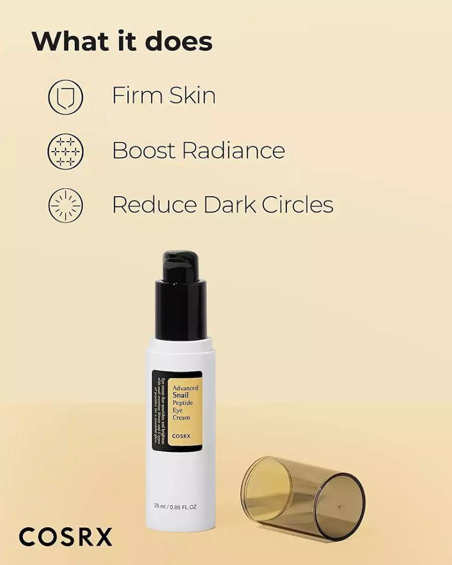 COSRX Advanced Snail Peptide Eye Cream – Κρέμα ματιών που φωτίζει και τονώνει τα μάτια - 25 ml