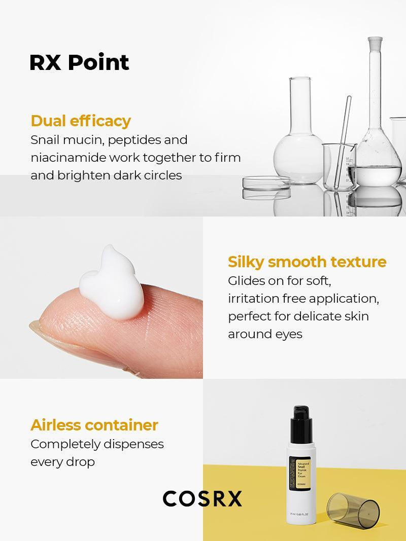 COSRX Advanced Snail Peptide Eye Cream – Κρέμα ματιών που φωτίζει και τονώνει τα μάτια - 25 ml