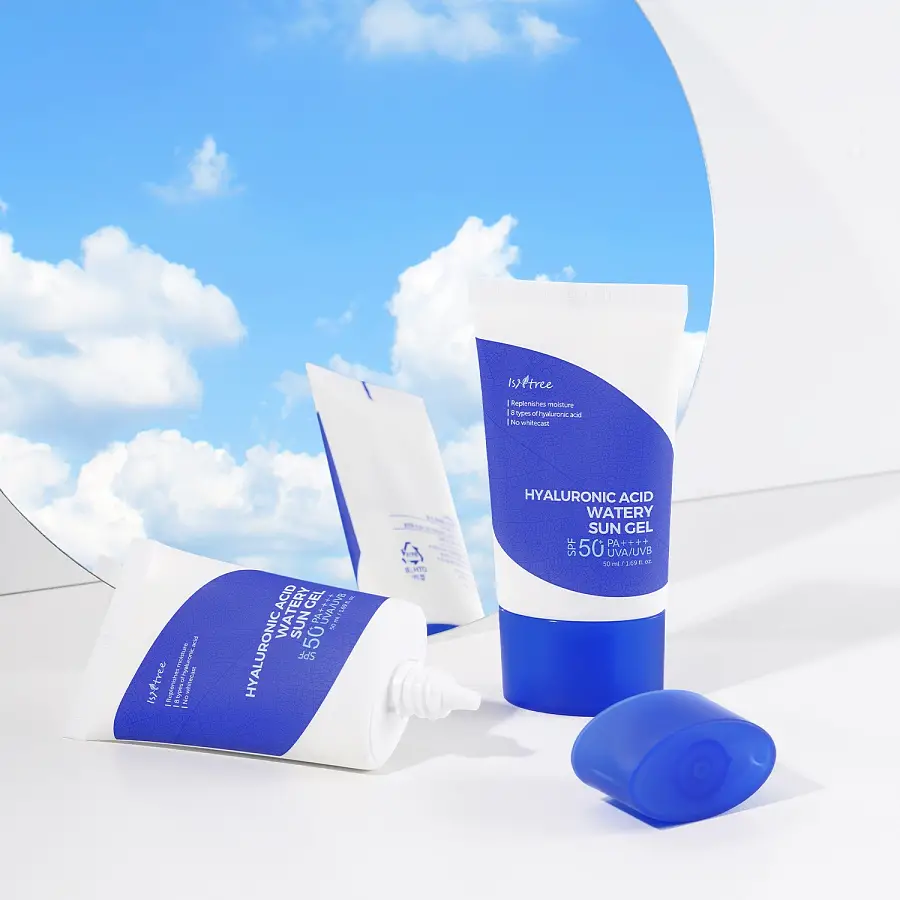 Isntree - Hyaluronic Acid - Watery Sun Gel SPF50+/PA++++ - Lightweight Face Protection Cream - Αντηλιακό Gel Προσώπου SPF50 - 50ml