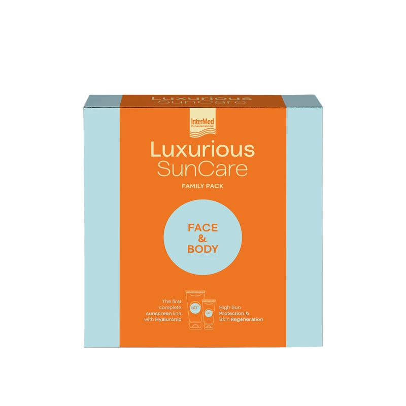 Intermed Luxurious SunCare Face & Body Family Pack με High Protection Face Cream SPF50, 75ml & Sun Protection Body Cream SPF50, 200ml, 1σετ