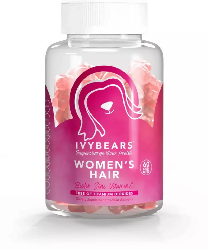 Ivybears Womens Hair, Συμπλήρωμα Διατροφής Για Ενδυνάμωση & Λάμψη Σε Μαλλιά & Νύχια 60 Ζελεδάκια.