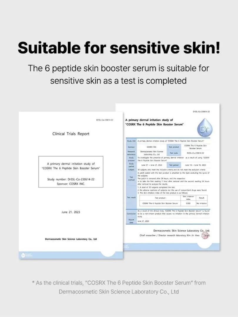 Cosrx The 6 peptide skin booster serum Ορός με 6 πεπτίδια για συνολική βελτίωση της επιδερμίδας - 150 ml
