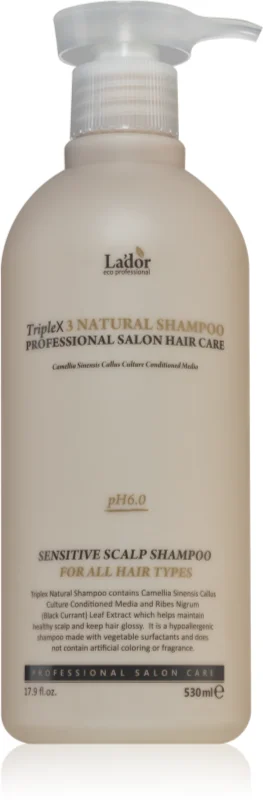Lador TripleX3 Natural Σαμπουάν Ενυδάτωσης για Όλους τους Τύπους Μαλλιών 530ml