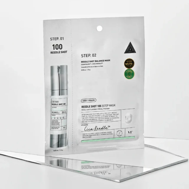 Vt Cosmetics Reedle Shot 100 2step Mask Firming Face Mask In A Sheet 1.5g+25g