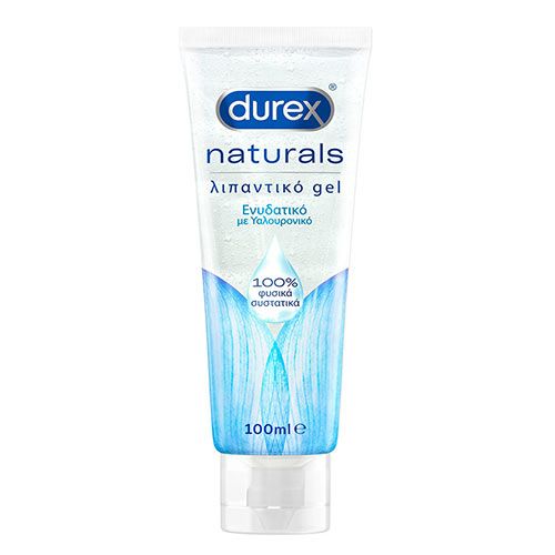 Durex Naturals Ενυδατικό Λιπαντικό Gel Με 100% Φυσικά Συστατικά Και Υαλουρονικό Οξύ 100ml