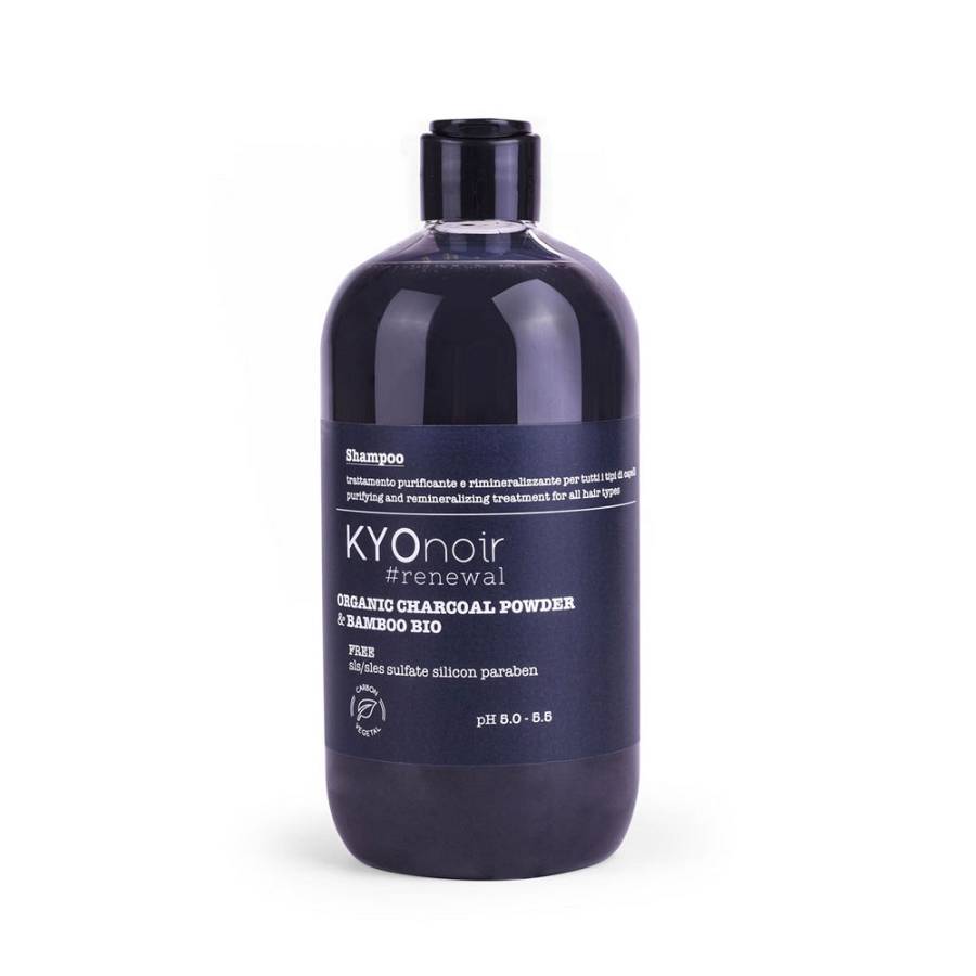 KYO NOIR SHAMPOO  Σαμπουάν με σκόνη φυτικού άνθρακα & βιολογικό εκχύλισμα bamboo 500ML