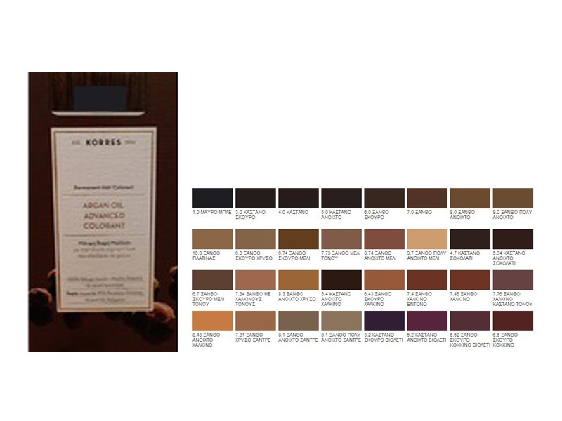 Korres Μόνιμη Βαφή ArganAdvanced Colorant Ξανθό Πολύ Ανοικτό 9,0